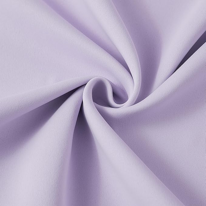 Pinch Pleated Lavender Blackout Curtains Short 2 Panels Set 45 Inch Length for Small Windows, Sound & Light Reducing Room Darkening Drape for Bathroom Bedroom(Lavender, 2 Pieces, W40 x L45)