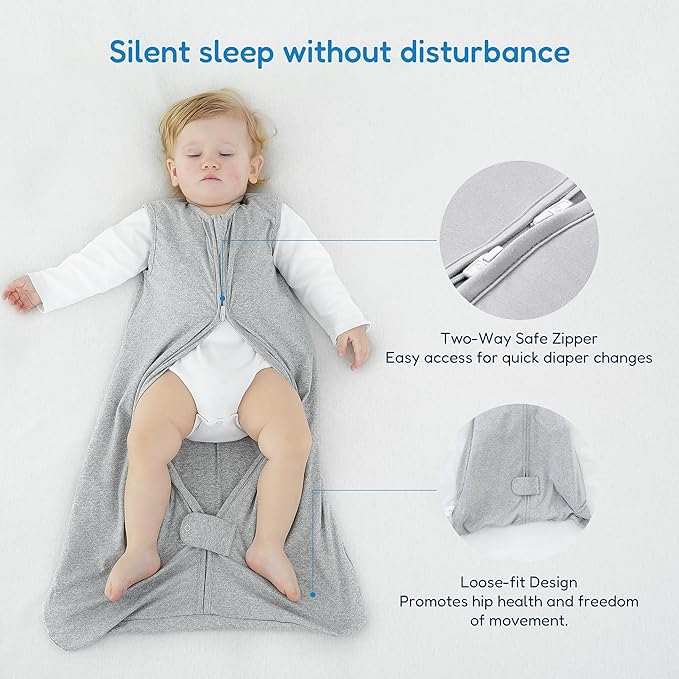 TotAha Sleep Sack 6-12 months, Buttery Soft Swaddle Transition Wearable Blanket Baby Sleeping Bag for Girl Boy,3 Pack 0.5 TOG