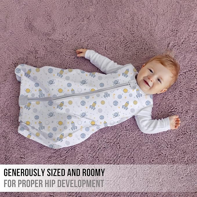 Mama Cheetah Baby Sleep Sack 0.5 TOG, Organic Cotton Baby Wearable Blanket with Two-Way Zipper, Swaddle Transition Baby Sleeping Bag for Newborn Infant Toddler Boy Girl, 6-12 Months