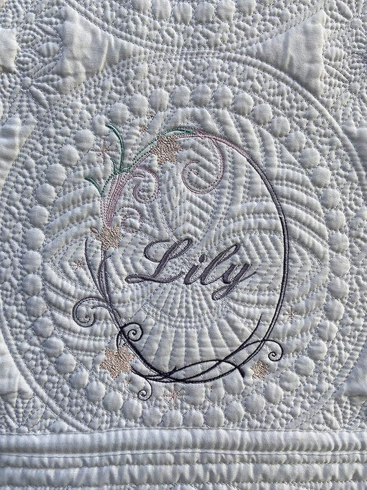 Personalized Baby Blanket Baby Quilt Monogrammed Blankets for Boys and Girls Embroidered Baby Gifts Lily